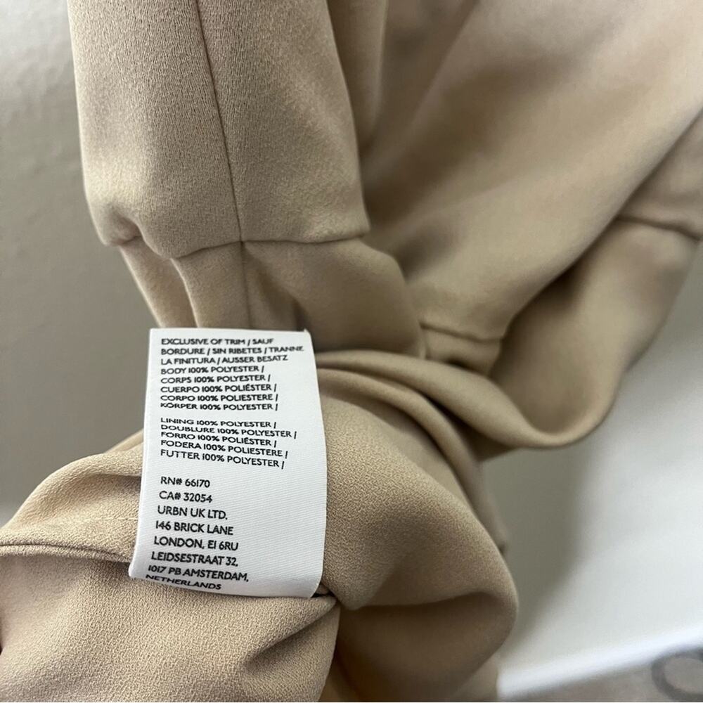 BHLDN Anthropologie Dylan One-Shoulder Satin Side Slit Gown Champagne Womens 8 - Picture 8 of 11